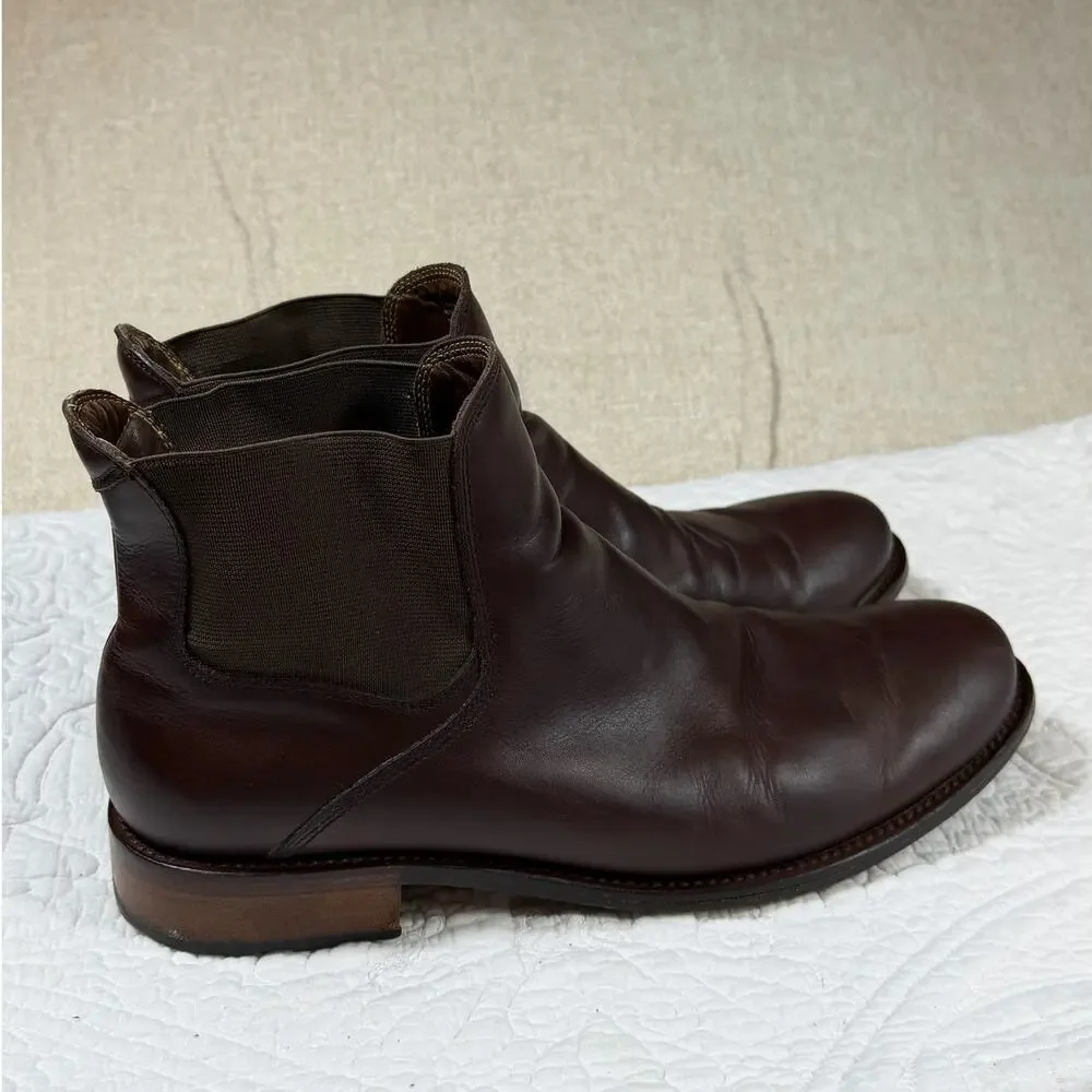 Trask Men's 10 Brown Leather Boots Premium Handcrafted Casual Dress Comfort